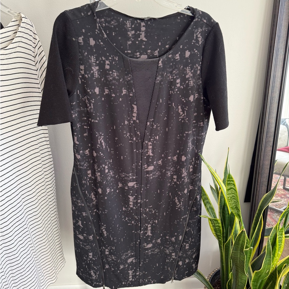 Black Patterned Women's Dress